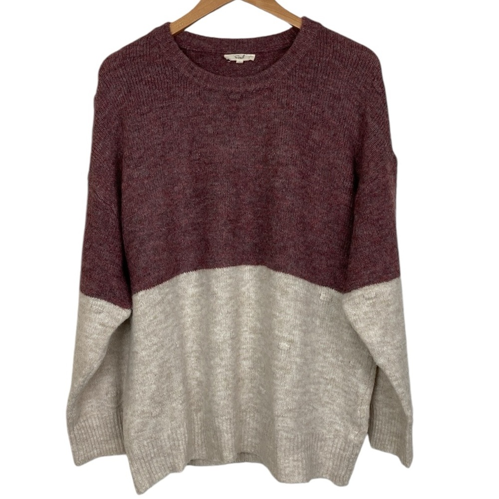 Easel Soft Cozy Color Block Crewneck Size Large - image 1